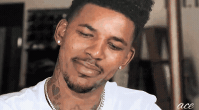 A Close Up Of A Man 'S Face With The Word Ace In The Corner GIF