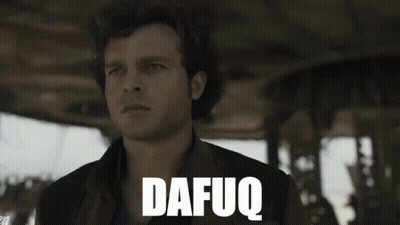 A Close Up Of A Man 'S Face With The Word Dafuq Written On It GIF