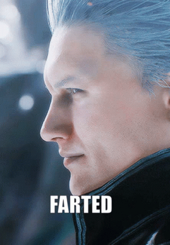 A Close Up Of A Man 'S Face With The Word Farted Below Him GIF