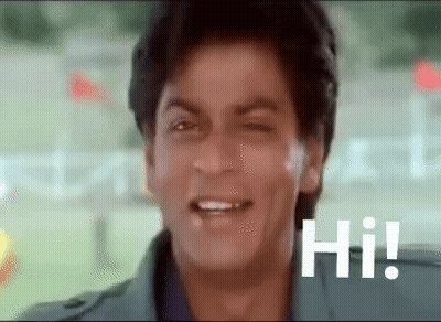 A Close Up Of A Man 'S Face With The Word Hi On The Bottom GIF