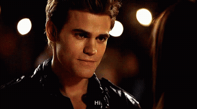 A Close Up Of A Man 'S Face With The Word Hi On The Bottom GIF