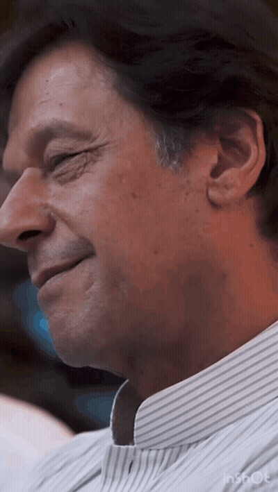 A Close Up Of A Man 'S Face With The Word Inshot Visible GIF