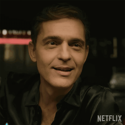 A Close Up Of A Man 'S Face With The Word Netflix On The Bottom Right GIF