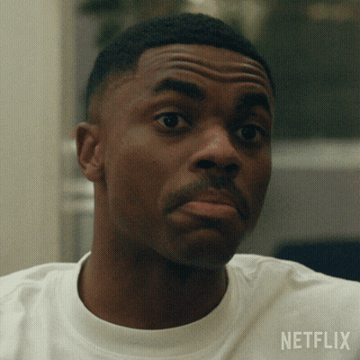 A Close Up Of A Man 'S Face With The Word Netflix On The Bottom Right GIF