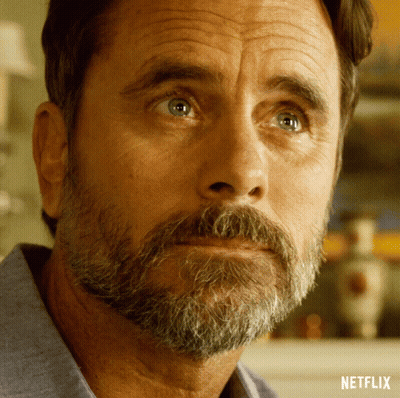A Close Up Of A Man 'S Face With The Word Netflix On The Bottom Right GIF