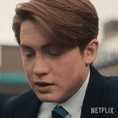 A Close Up Of A Man 'S Face With The Word Netflix On The Bottom Right GIF