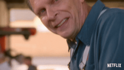 A Close Up Of A Man 'S Face With The Word Netflix On The Bottom Right GIF
