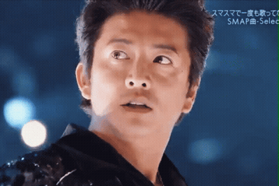 A Close Up Of A Man 'S Face With The Word Smap On The Bottom Left GIF