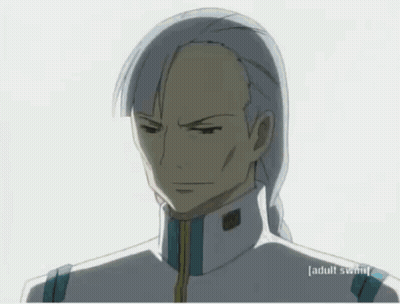 A Close Up Of A Man 'S Face With The Words Adult Swim Visible GIF