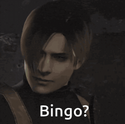 A Close Up Of A Man 'S Face With The Words Bingo On The Bottom Right GIF