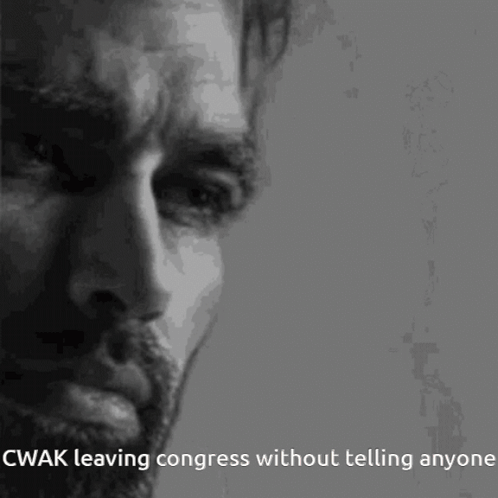 Close Up Of Man Saying Cwak Leaving Congress GIF