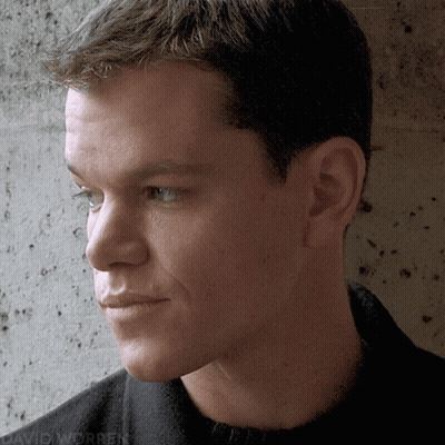 A Close Up Of A Man 'S Face With The Words David Worren On The Bottom GIF