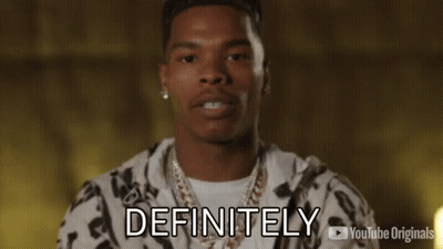 A Close Up Of A Man 'S Face With The Words `` Definitely '' Written On His Face . GIF