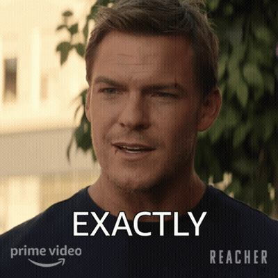 A Close Up Of A Man 'S Face With The Words Exactly Written On It GIF