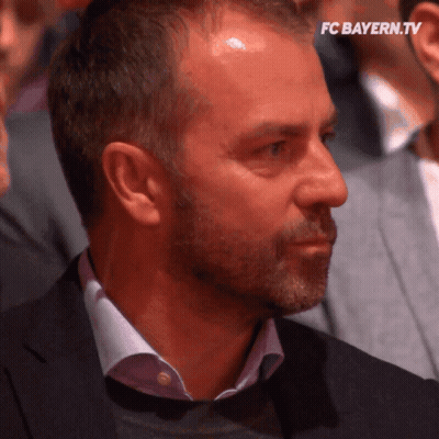A Close Up Of A Man 'S Face With The Words Fc Bayern.tv Visible GIF
