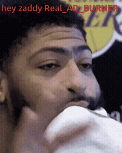 A Close Up Of A Man 'S Face With The Words Hey Zaddy Real Ad Burner GIF