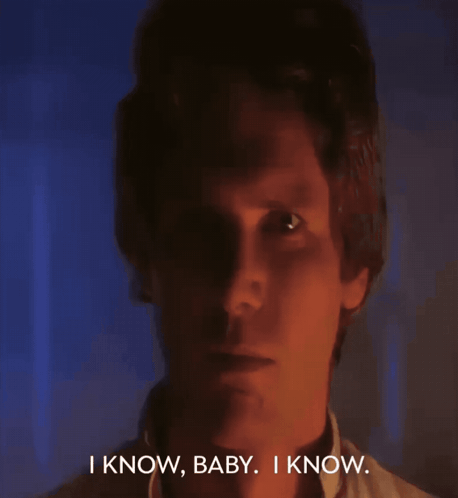 A Close Up Of A Man 'S Face With The Words " I Know Baby I Know " Below Him GIF