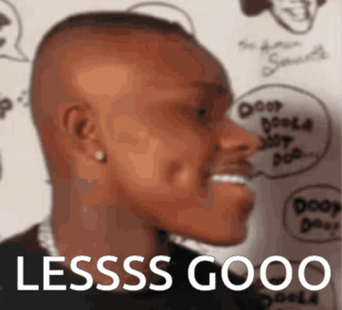 A Close Up Of A Man 'S Face With The Words Lessss Good Written Below It GIF