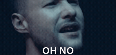 A Close Up Of A Man 'S Face With The Words Oh No Written Below Him GIF