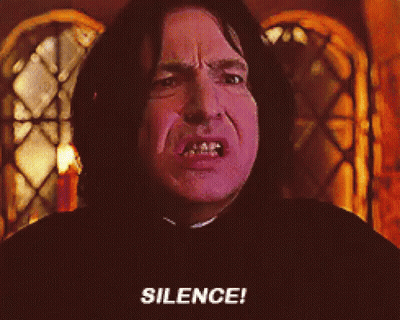 A Close Up Of A Man 'S Face With The Words Silence Written Below It GIF