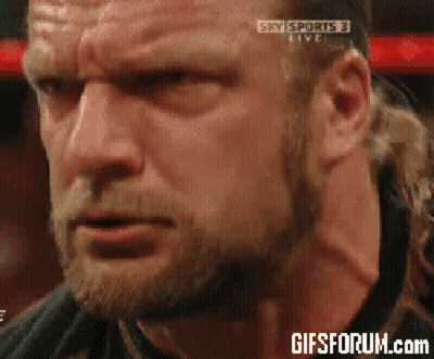 A Close Up Of A Man 'S Face With The Words Sky Sports 3 Live On The Top GIF