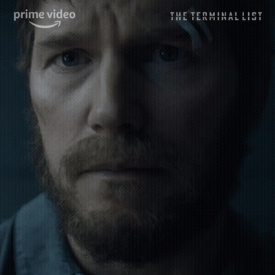 A Close Up Of A Man 'S Face With The Words " The Terminal List " Above Him GIF