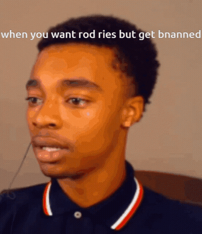 A Close Up Of A Man 'S Face With The Words When You Want Rod Ries But Get Bnnan GIF