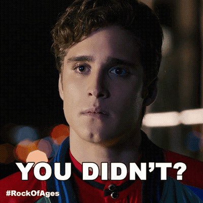 A Close Up Of A Man 'S Face With The Words You Didn 'T On It GIF