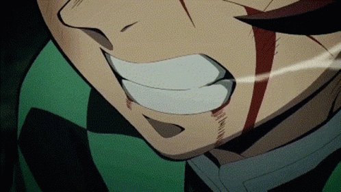 A Close Up Of A Man 'S Mouth With Blood Coming Out Of It GIF