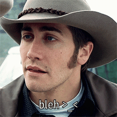 A Close Up Of A Man Wearing A Cowboy Hat With Bleh Written Below Him GIF