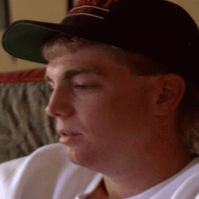 A Close Up Of A Man Wearing A Hat That Says ' Washington ' GIF