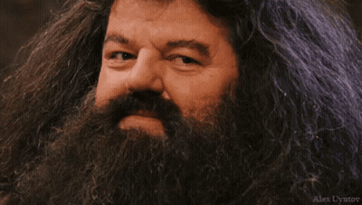 A Close Up Of A Man With A Beard And Alex Uyutov Written On The Bottom Right GIF
