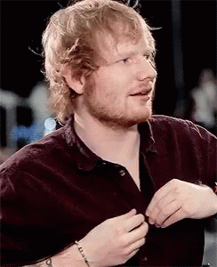 A Close Up Of A Man With A Beard Wearing A Maroon Shirt . GIF
