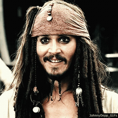 A Close Up Of A Man With Dreadlocks And A Bandana On His Head With The Caption Johnny Depp Gifs GIF