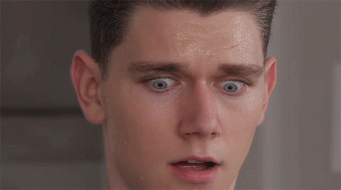 A Close Up Of A Man With Sweat On His Face GIF