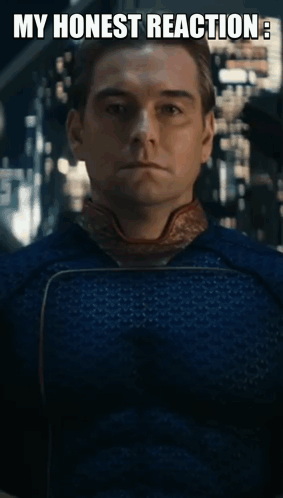 A Close Up Of A Man With The Words My Honest Reaction GIF