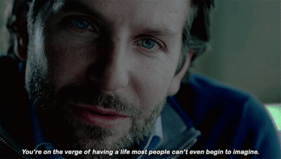 A Close Up Of A Man With The Words " You 'Re On The Verge Of Having A Life Most People Can GIF