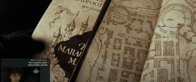 A Close Up Of A Map That Says Marauders GIF