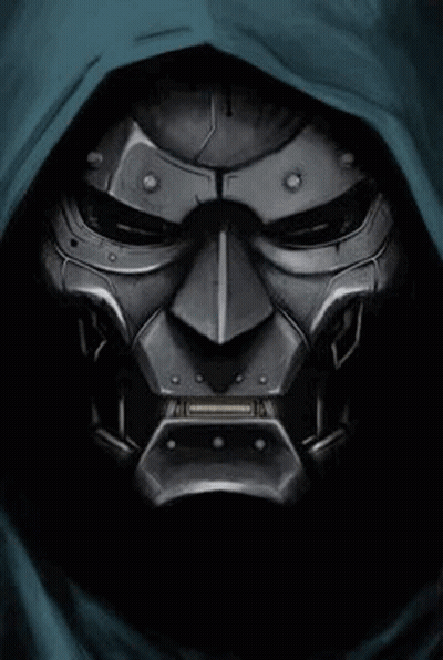 A Close Up Of A Mask With A Hood On A Person 'S Head . GIF
