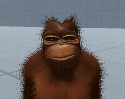 A Close Up Of A Monkey 'S Face With A Few Dots On It GIF