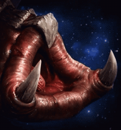 A Close Up Of A Monster 'S Claw With Sharp Claws GIF