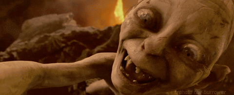 A Close Up Of A Monster With The Words Cronald The Burrower Written Below It GIF