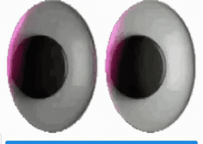A Close Up Of A Pair Of Googly Eyes With A Purple Pupil . GIF