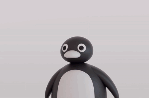 A Close Up Of A Penguin 'S Face With Red Eyes GIF