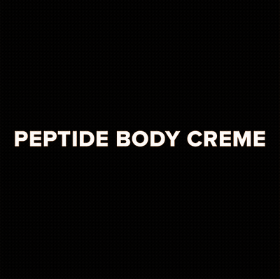 A Close Up Of A Person Applying Peptide Body Creme On Their Skin GIF