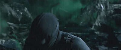 A Close Up Of A Person In A Black Mask GIF