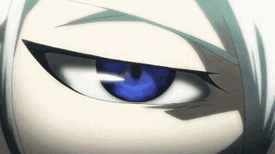 A Close Up Of A Person 'S Blue Eye With A White Background GIF