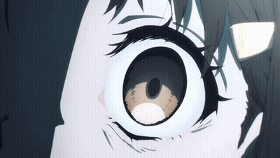 A Close Up Of A Person 'S Eye In A Cartoon . GIF