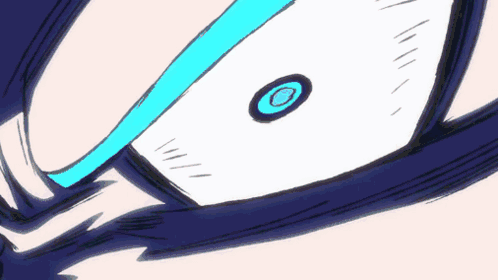 A Close Up Of A Person 'S Eye With A Blue Circle On It GIF
