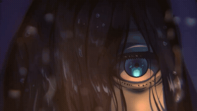 A Close Up Of A Person 'S Eye With A Blue Iris GIF